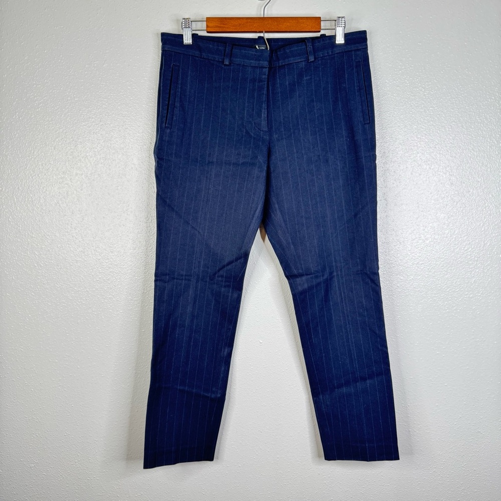 Joseph New Eliston Navy Pinstripe Trouser Pants Size 42/10